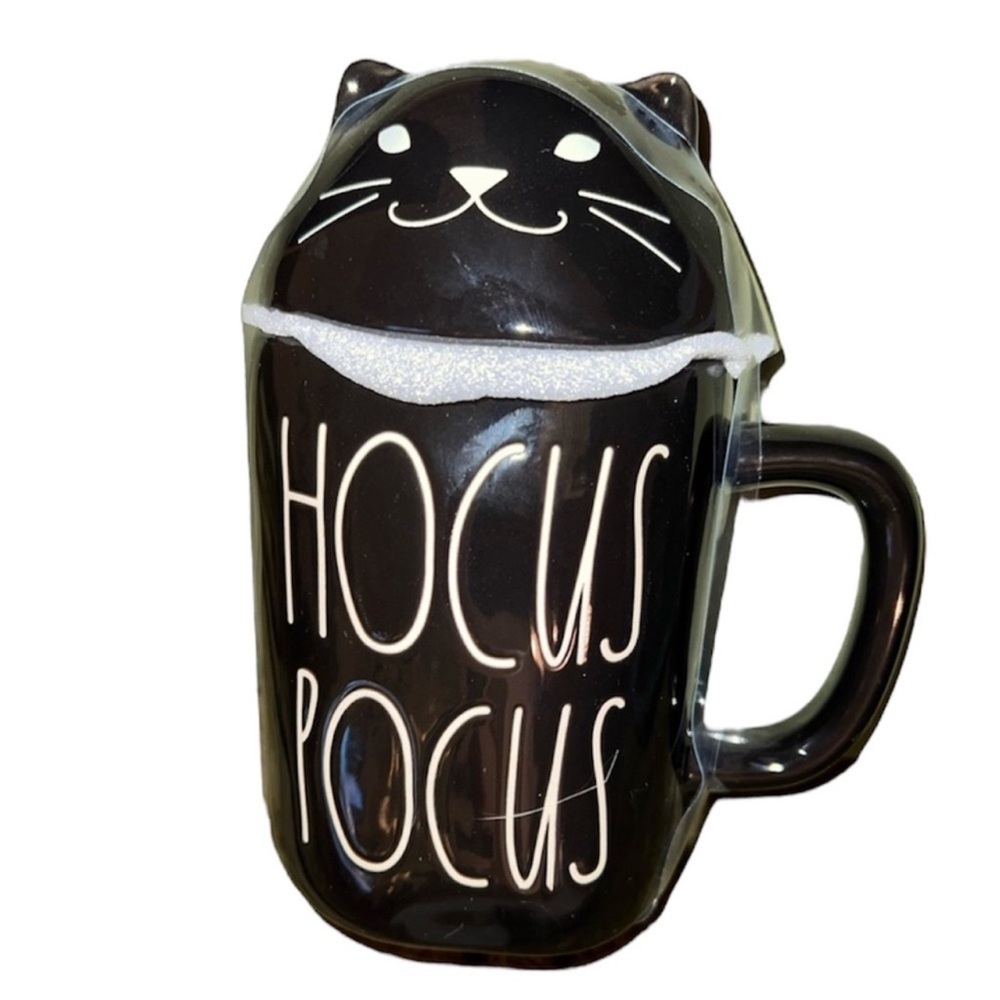 💥6HR SALE💥 Rae Dunn Halloween Hocus Pocus Mug w/ Cat Topper